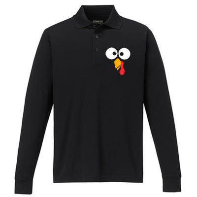 Thanksgiving Turkey Face Matching Family Costume Cute Gift Performance Long Sleeve Polo