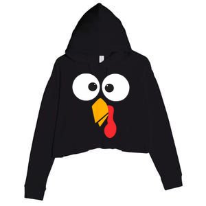 Thanksgiving Turkey Face Matching Family Costume Cute Gift Crop Fleece Hoodie