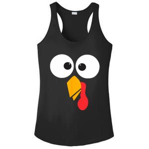 Thanksgiving Turkey Face Matching Family Costume Cute Gift Ladies PosiCharge Competitor Racerback Tank