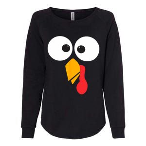 Thanksgiving Turkey Face Matching Family Costume Cute Gift Womens California Wash Sweatshirt