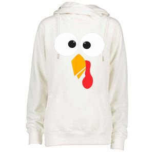 Thanksgiving Turkey Face Matching Family Costume Cute Gift Womens Funnel Neck Pullover Hood