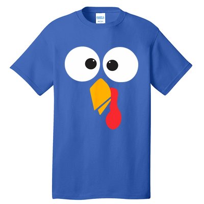 Thanksgiving Turkey Face Matching Family Costume Cute Gift Tall T-Shirt