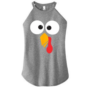 Thanksgiving Turkey Face Matching Family Costume Cute Gift Women's Perfect Tri Rocker Tank