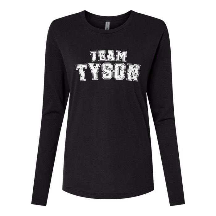 Team Tyson Family Personalized Name Tyson Vintage Womens Cotton Relaxed Long Sleeve T-Shirt