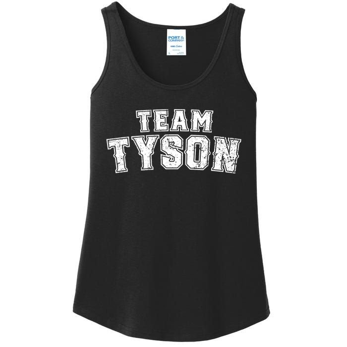 Team Tyson Family Personalized Name Tyson Vintage Ladies Essential Tank