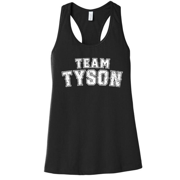 Team Tyson Family Personalized Name Tyson Vintage Women's Racerback Tank