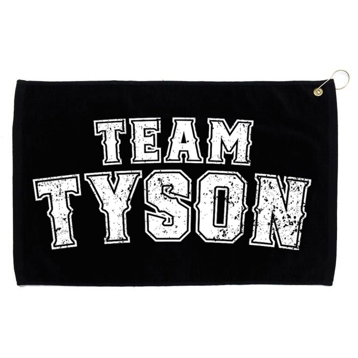 Team Tyson Family Personalized Name Tyson Vintage Grommeted Golf Towel