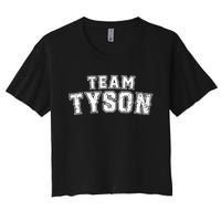 Team Tyson Family Personalized Name Tyson Vintage Women's Crop Top Tee