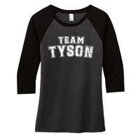 Team Tyson Family Personalized Name Tyson Vintage Women's Tri-Blend 3/4-Sleeve Raglan Shirt