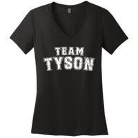 Team Tyson Family Personalized Name Tyson Vintage Women's V-Neck T-Shirt