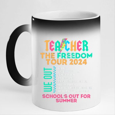 Teacher The Freedom Teacher Life 2024 11oz Black Color Changing Mug