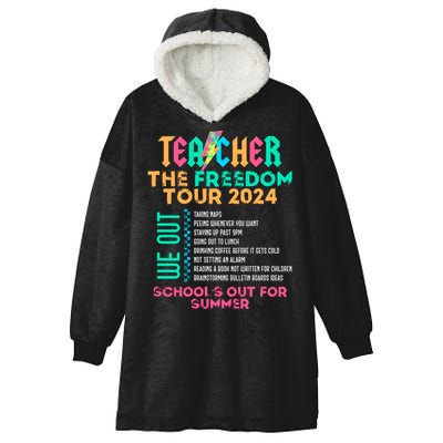 Teacher The Freedom Teacher Life 2024 Hooded Wearable Blanket