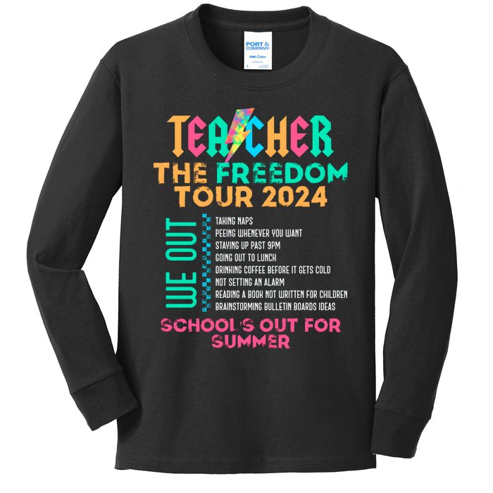 Teacher The Freedom Teacher Life 2024 Kids Long Sleeve Shirt