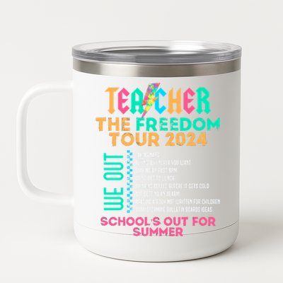 Teacher The Freedom Teacher Life 2024 12 oz Stainless Steel Tumbler Cup