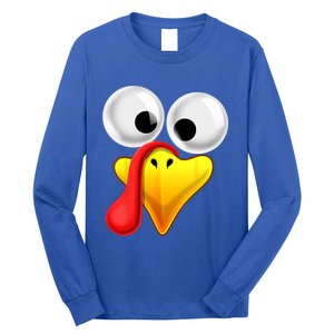 Thanksgiving Turkey Face Matching Family Costume Gift Gift Long Sleeve Shirt