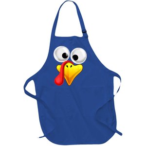 Thanksgiving Turkey Face Matching Family Costume Gift Gift Full-Length Apron With Pockets