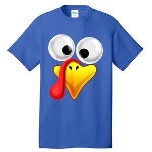 Thanksgiving Turkey Face Matching Family Costume Gift Gift Tall T-Shirt