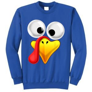 Thanksgiving Turkey Face Matching Family Costume Gift Gift Tall Sweatshirt