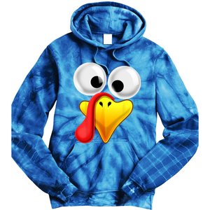 Thanksgiving Turkey Face Matching Family Costume Gift Gift Tie Dye Hoodie