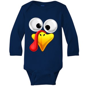 Thanksgiving Turkey Face Matching Family Costume Gift Gift Baby Long Sleeve Bodysuit