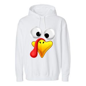 Thanksgiving Turkey Face Matching Family Costume Gift Gift Garment-Dyed Fleece Hoodie