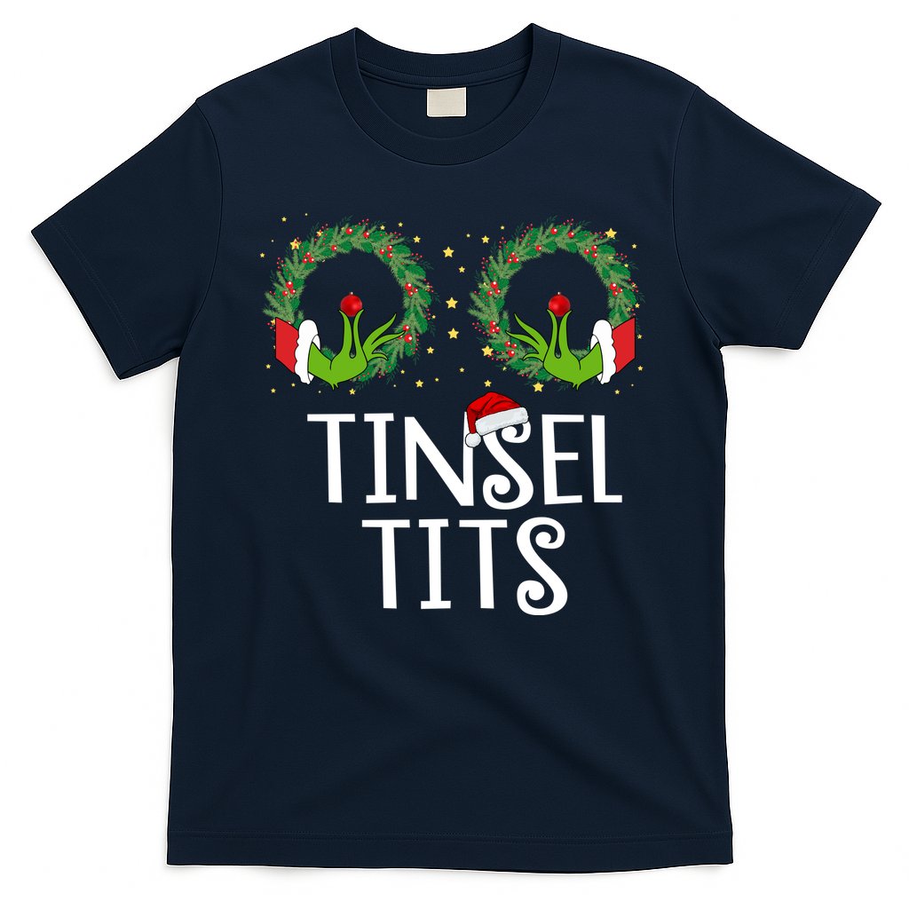 Tinsel Tits Funny Christmas T-Shirt