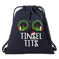 Tinsel Tits Funny Christmas Drawstring Bag