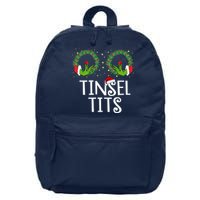 Tinsel Tits Funny Christmas 16 in Basic Backpack
