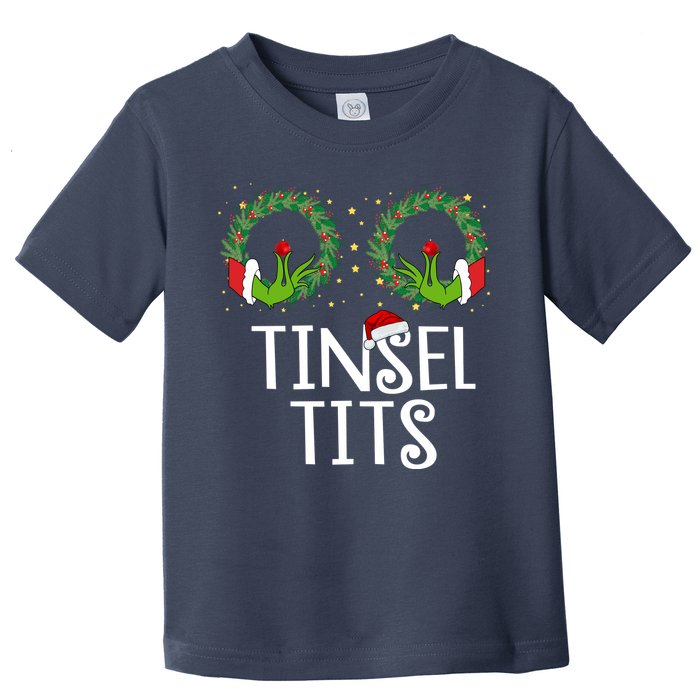 Tinsel Tits Funny Christmas Toddler T-Shirt