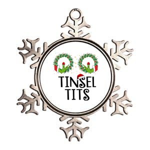 Tinsel Tits Funny Christmas Metallic Star Ornament