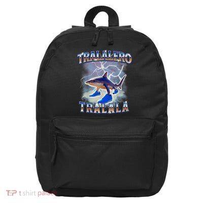 Tralalero Tralala Funny Shark Meme Bootleg  16 in Basic Backpack