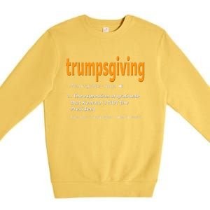 Trump Thanksgiving Funny Turkey Day Trump Won Premium Crewneck Sweatshirt