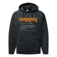 Trump Thanksgiving Funny Turkey Day Trump Won Performance Fleece Hoodie