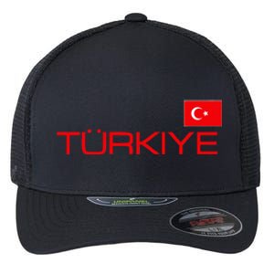 Turkiye Turkey Flag Turkish Sports Jersey Style Flexfit Unipanel Trucker Cap