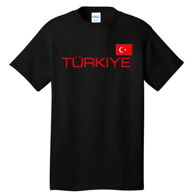 Turkiye Turkey Flag Turkish Sports Jersey Style Tall T-Shirt