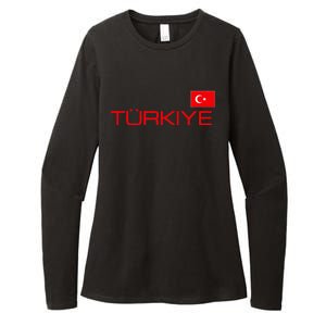 Turkiye Turkey Flag Turkish Sports Jersey Style Womens CVC Long Sleeve Shirt