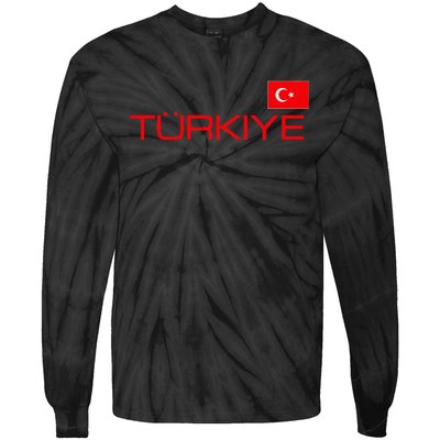 Turkiye Turkey Flag Turkish Sports Jersey Style Tie-Dye Long Sleeve Shirt