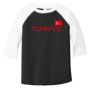 Turkiye Turkey Flag Turkish Sports Jersey Style Toddler Fine Jersey T-Shirt