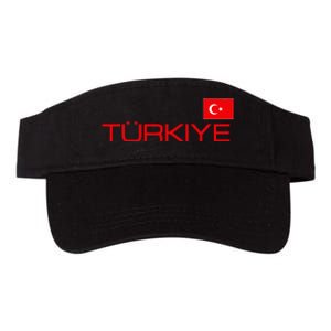 Turkiye Turkey Flag Turkish Sports Jersey Style Valucap Bio-Washed Visor