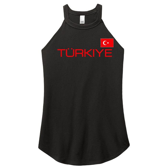 Turkiye Turkey Flag Turkish Sports Jersey Style Women's Perfect Tri Rocker Tank