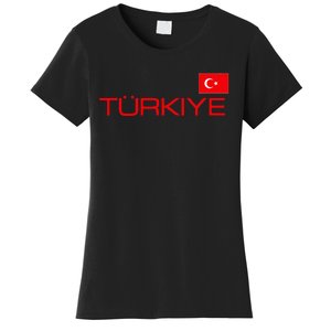 Turkiye Turkey Flag Turkish Sports Jersey Style Women's T-Shirt