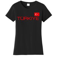 Turkiye Turkey Flag Turkish Sports Jersey Style Women's T-Shirt