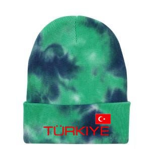 Turkiye Turkey Flag Turkish Sports Jersey Style Tie Dye 12in Knit Beanie