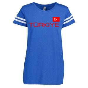 Turkiye Turkey Flag Turkish Sports Jersey Style Enza Ladies Jersey Football T-Shirt