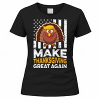 Turkey Trump Funny Make Thanksgiving Great Again Flag Sweatshirt Women's T-Shirt