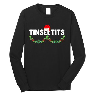 Tinsel Tits Funny Couple Christmas Jingle Balls Tinsel Tits Long Sleeve Shirt