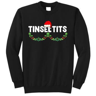 Tinsel Tits Funny Couple Christmas Jingle Balls Tinsel Tits Sweatshirt