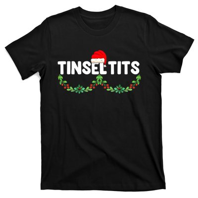 Tinsel Tits Funny Couple Christmas Jingle Balls Tinsel Tits T-Shirt