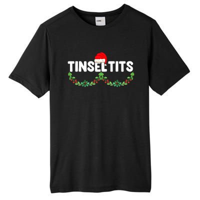 Tinsel Tits Funny Couple Christmas Jingle Balls Tinsel Tits Tall Fusion ChromaSoft Performance T-Shirt