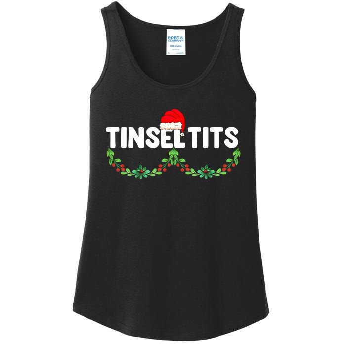 Tinsel Tits Funny Couple Christmas Jingle Balls Tinsel Tits Ladies Essential Tank